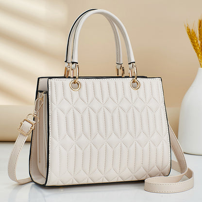 Women's bag 2026 new korean style diamond pattern ladies tote bag large capacity casual women's bag fashionable casual mom bag