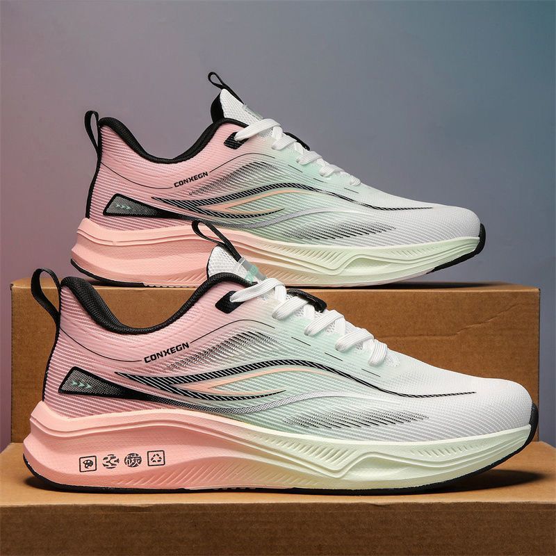 Plus Size Men's Shoes 2026 New Style Soft Sole Student Shock Absorbing Rebound Sports Shoes Breathable Outdoor Running Shoes Wholesale