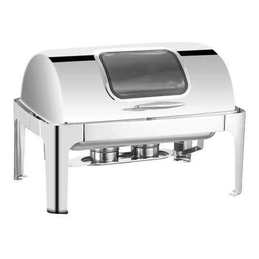 Stainless steel buffet stove commercial alcohol electric heating flip-top restaurant hotel cross-border popular chafing dish