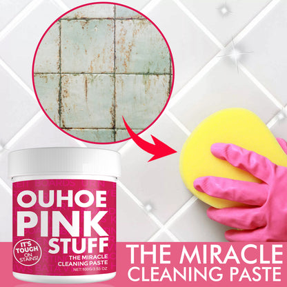 OUHOE Home Gentle Multifunctional Cleaning Cream Remove Heavy Oil Stains in the Kitchen Universal Pink Barrel Cleaning Powder