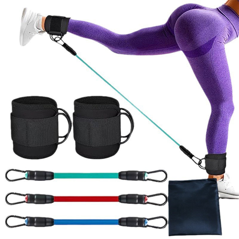 Buttocks belt gantry hip lift ankle resistance elastic trainer foot ring hip leg tension rope shaping slimming
