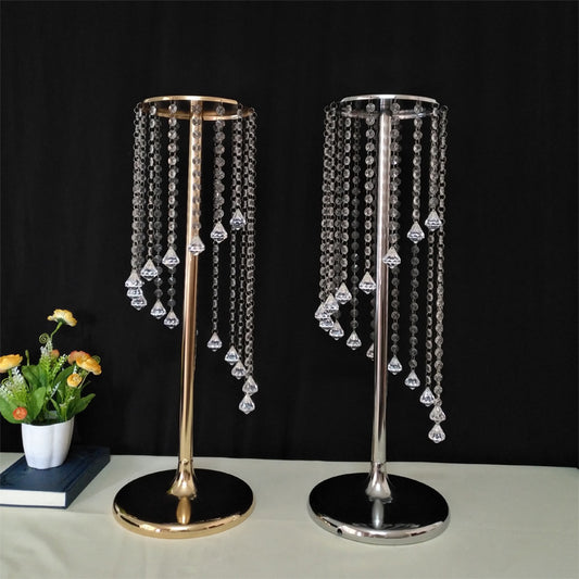 New s-shaped crystal acrylic beaded archway, rotating aisle marker, wholesale wedding props, ferris wheel aisle marker