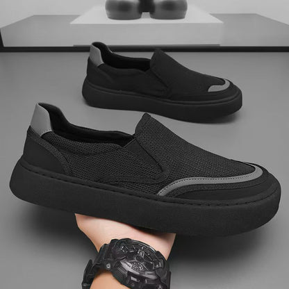 Men's summer new mesh breathable slip-on sneakers - minimalist, trendy, korean style casual athletic shoes