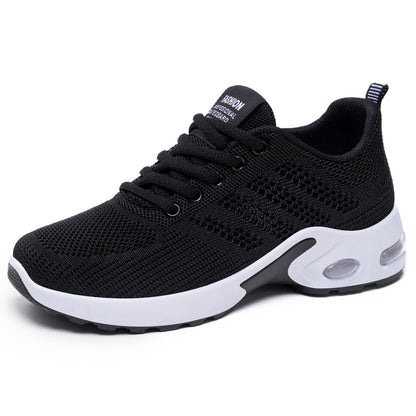 Women's athletic shoes, small-batch custom manufacturing, cross-border shoes, air-cushioned soft-soled running shoes, fly-knit breathable mesh shoes