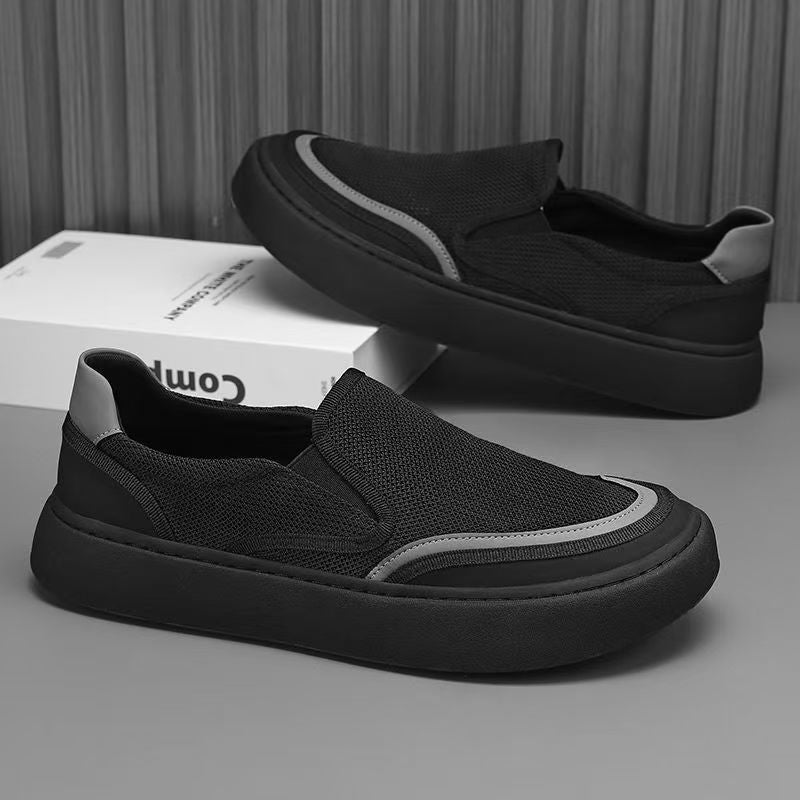 Men's summer new mesh breathable slip-on sneakers - minimalist, trendy, korean style casual athletic shoes