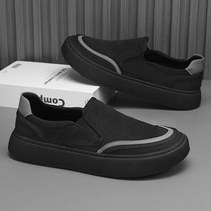 Men's summer new mesh breathable slip-on sneakers - minimalist, trendy, korean style casual athletic shoes