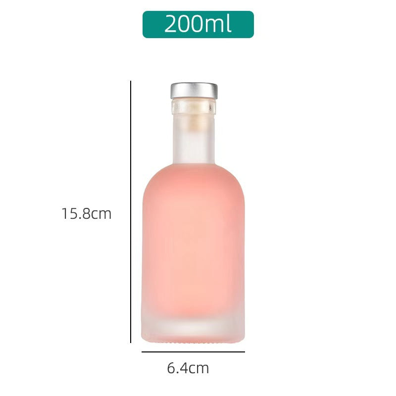 Wholesale vodka bottle yellow wine foreign wine bottle transparent self-brewing fruit wine bottle white wine bottle empty bottle frosted empty wine bottle