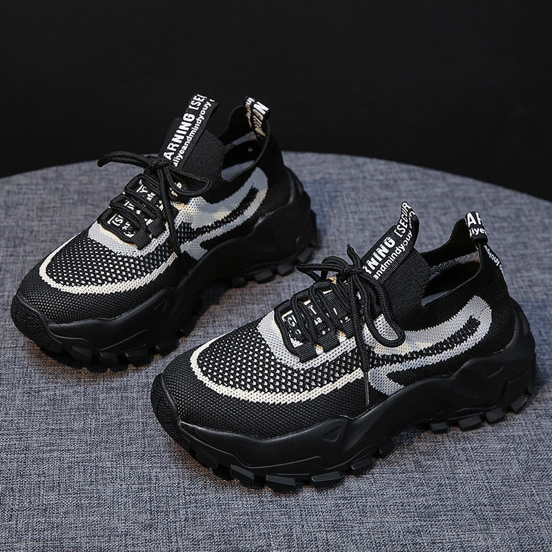 Thick sole dad shoes for women 2026  new style fly woven breathable paris sneakers popular ins trendycasual women's shoes