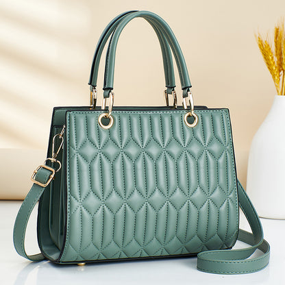 Women's bag 2026 new korean style diamond pattern ladies tote bag large capacity casual women's bag fashionable casual mom bag