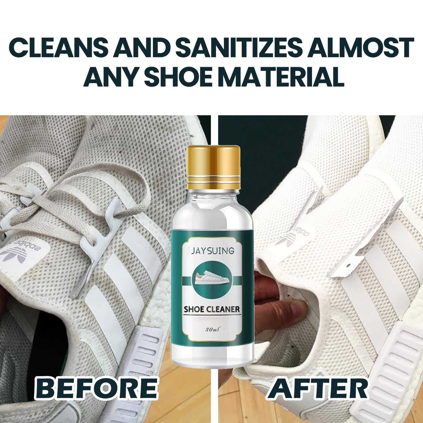 JAYSUING little white shoe cleaner, shoe edge black decontamination cleaning, whitening, one wipe is white, no water cleaning agent