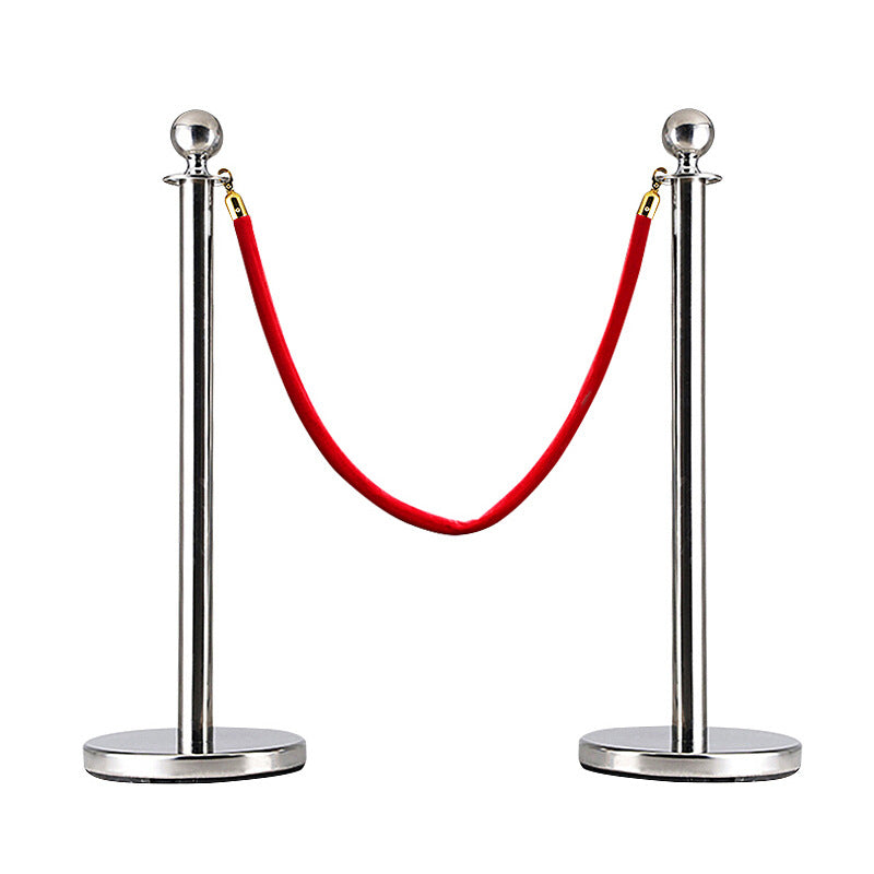 Hotel concierge pole lanyard welcome column luxury stainless steel ball barrier bank queue guardrail fence pole guard