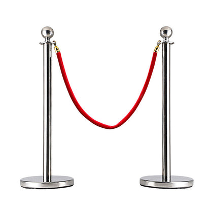Hotel concierge pole lanyard welcome column luxury stainless steel ball barrier bank queue guardrail fence pole guard