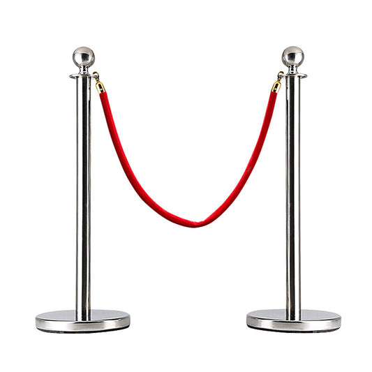 Hotel concierge pole lanyard welcome column luxury stainless steel ball barrier bank queue guardrail fence pole guard