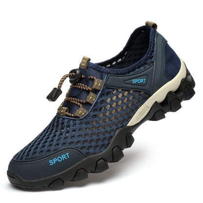 Breathable mesh water shoes - 2025 new summer outdoor hiking & trekking shoes - hollow-out river tracing shoes - anti-slip men's shoes