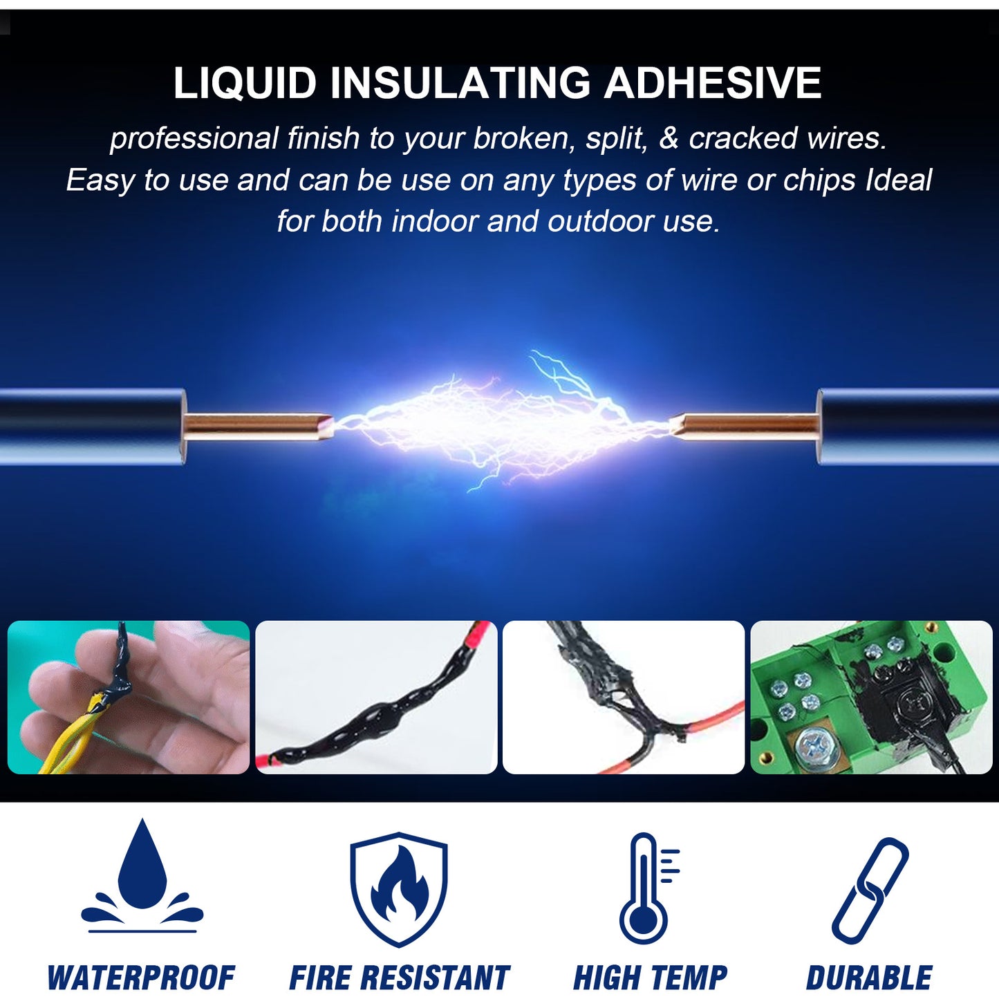 EELHOE Liquid Tape Insulated Waterproof Replace Heat Receiving Tube Electrical Tape Liquid Insulating Tape Parts Flame Retardant Adhesive