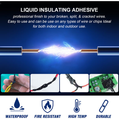 EELHOE Liquid Tape Insulated Waterproof Replace Heat Receiving Tube Electrical Tape Liquid Insulating Tape Parts Flame Retardant Adhesive