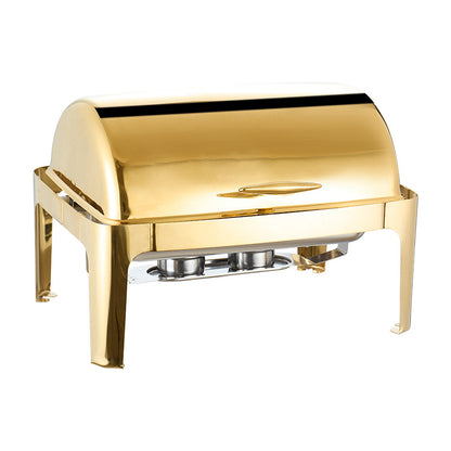 Stainless steel buffet stove commercial alcohol electric heating flip-top restaurant hotel cross-border popular chafing dish