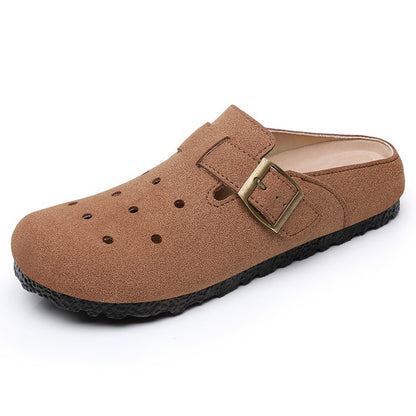 Women's shoesversatilesummernew arrival birkenstock shoescut out fishbone slippersoutwearclassy half slippers breathable sandals