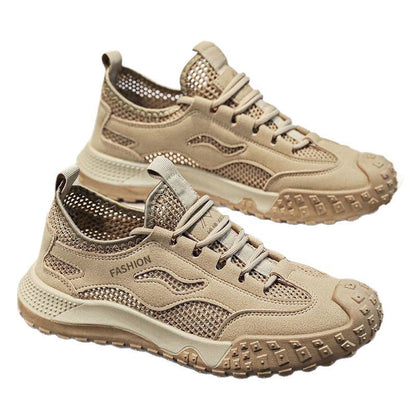 Mesh men's shoes new arrival outdoor non-slipabrasion resistant workwear shoes breathable lightweight casual shoes soft sole sports shoes wholesale