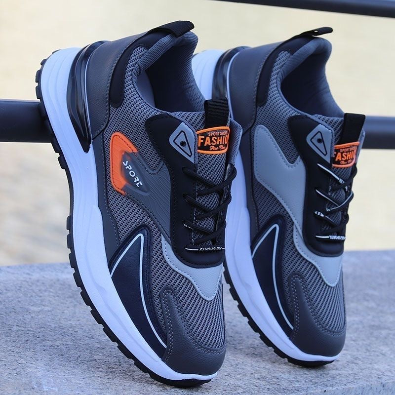 Men's cross-border trade athletic & casual shoes - flyknit mesh breathable running shoes - stylish lightweight dad shoes - wholesale