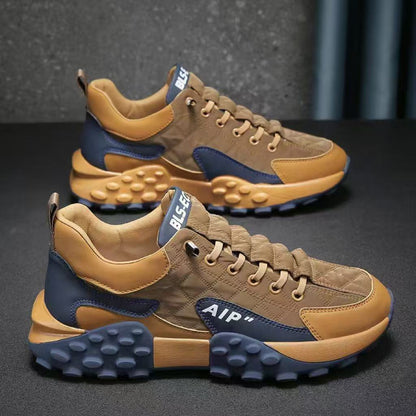 Cross-border men's shoes 2026 new Korean style low-top running shoes trendy non-slip thick-soled dad shoes breathable sports shoes