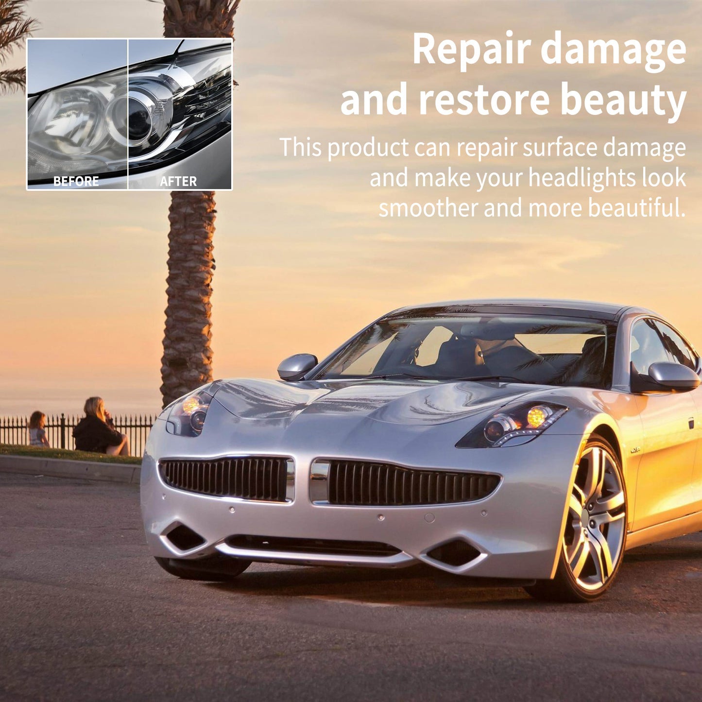 Rayhong Headlight Care Cream, Car Light Care Scratch Care Cleaning Refurbishment Polishing Cream
