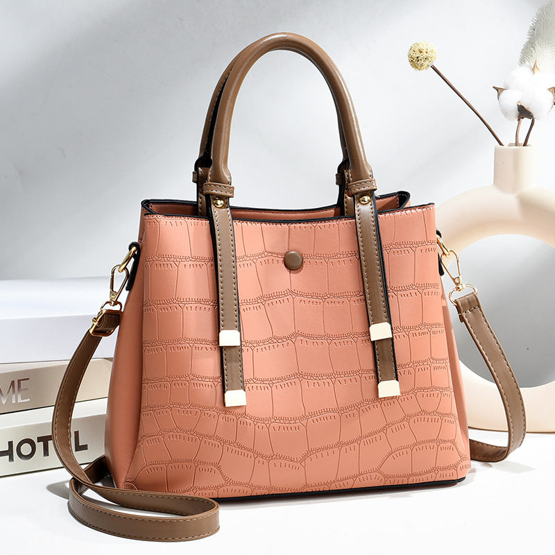 New arrival crocodile pattern texture styling large capacity cross-border western style fashion women's large bag shoulder cross-body one piece dropshipping