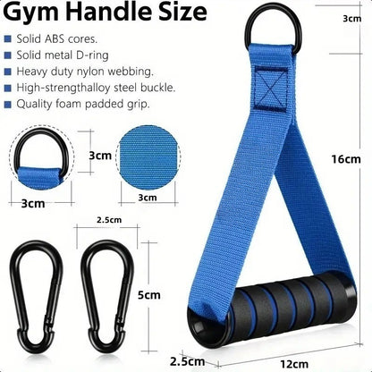 Resistance band handle - dual color grip, pull rope handle, back resistance band accessory, fitness equipment accessory