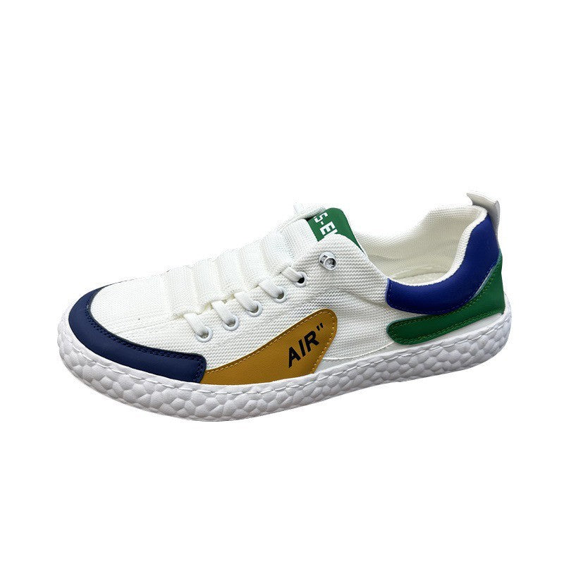 Men's flat shoes new breathable casual shoes summer trendy low-top sneakers slip-on mesh board shoes dropshipping