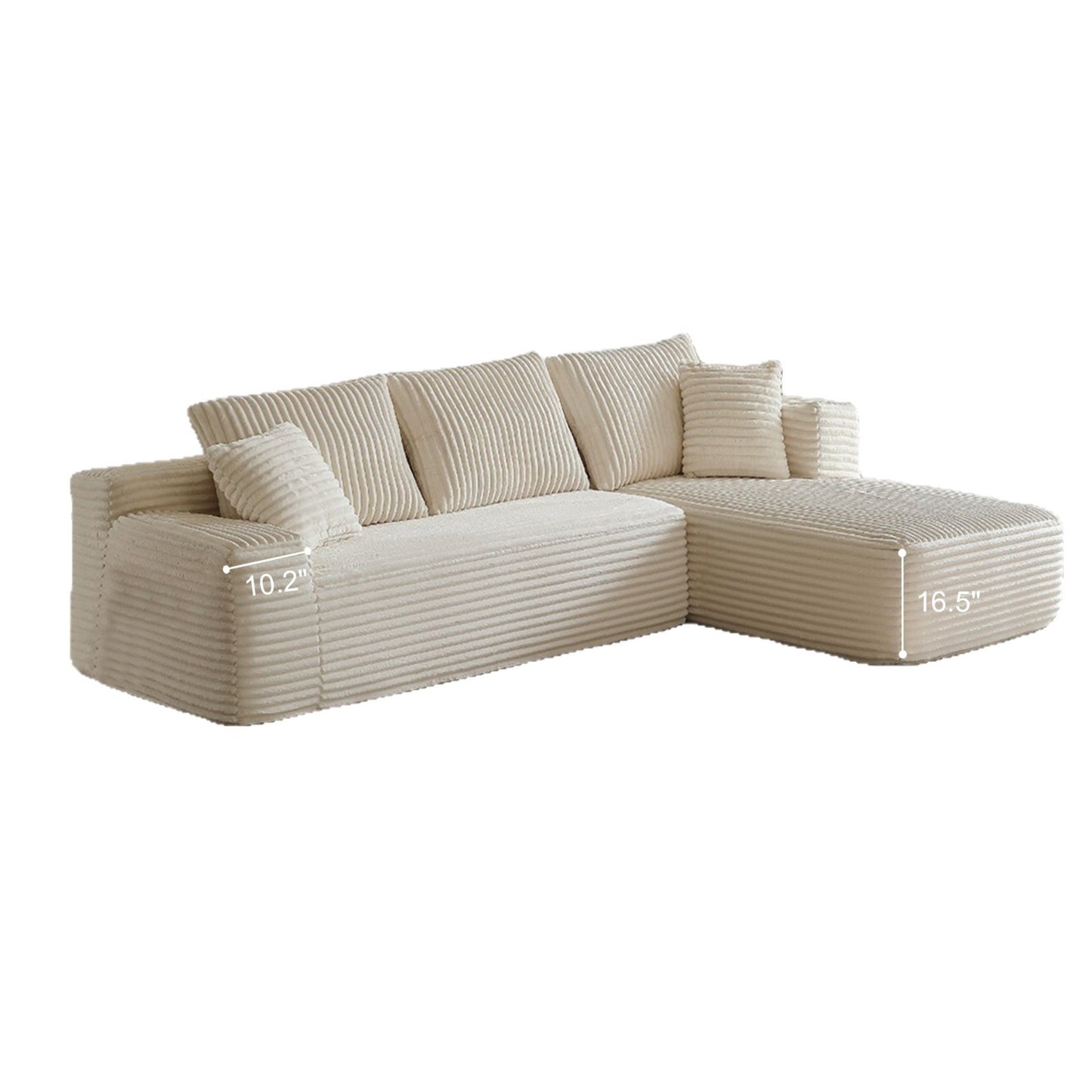 Cross-border bestseller: no-assembly sponge sectional sofa, l-shaped reclining couch, comfortable living room set for home use