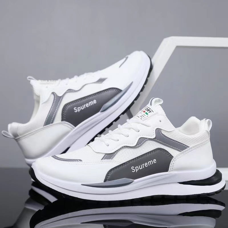 Breathable dad shoes for men, spring/summer 2025 collection: korean style fashionable casual sneakers, soft sole, lightweight mesh, trendy footwear