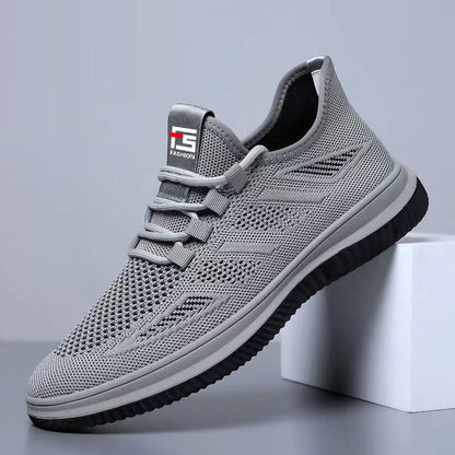 Flyknit men's shoes new summer mesh breathable casual shoes soft bottom non-slip casual fashion sports shoes cross-border wholesale