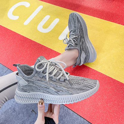 Women's casual shoes - cross-border dropshipping - spring new arrivals - versatile women's footwear - fashionable mesh shoes - breathable flyknit flats