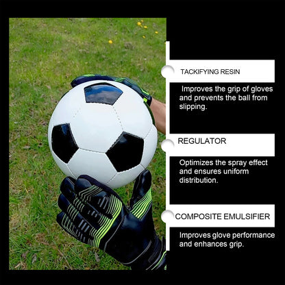JUE FISH Goalkeeper Gloves Grip Spray, Improve Viscosity Assist Improve Grip Strength Adhesive Spray