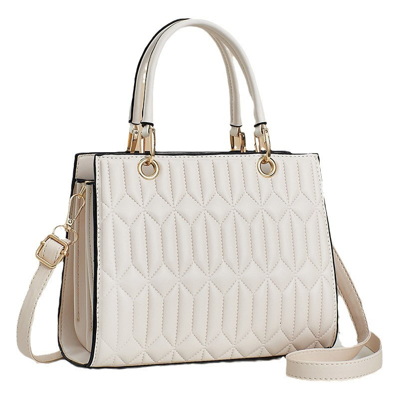 Women's bag 2026 new korean style diamond pattern ladies tote bag large capacity casual women's bag fashionable casual mom bag