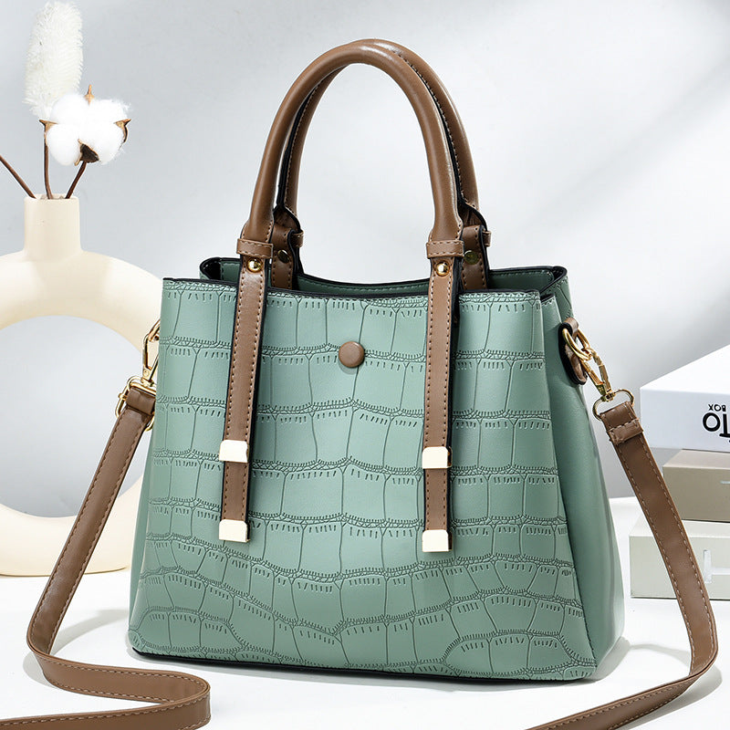 New arrival crocodile pattern texture styling large capacity cross-border western style fashion women's large bag shoulder cross-body one piece dropshipping