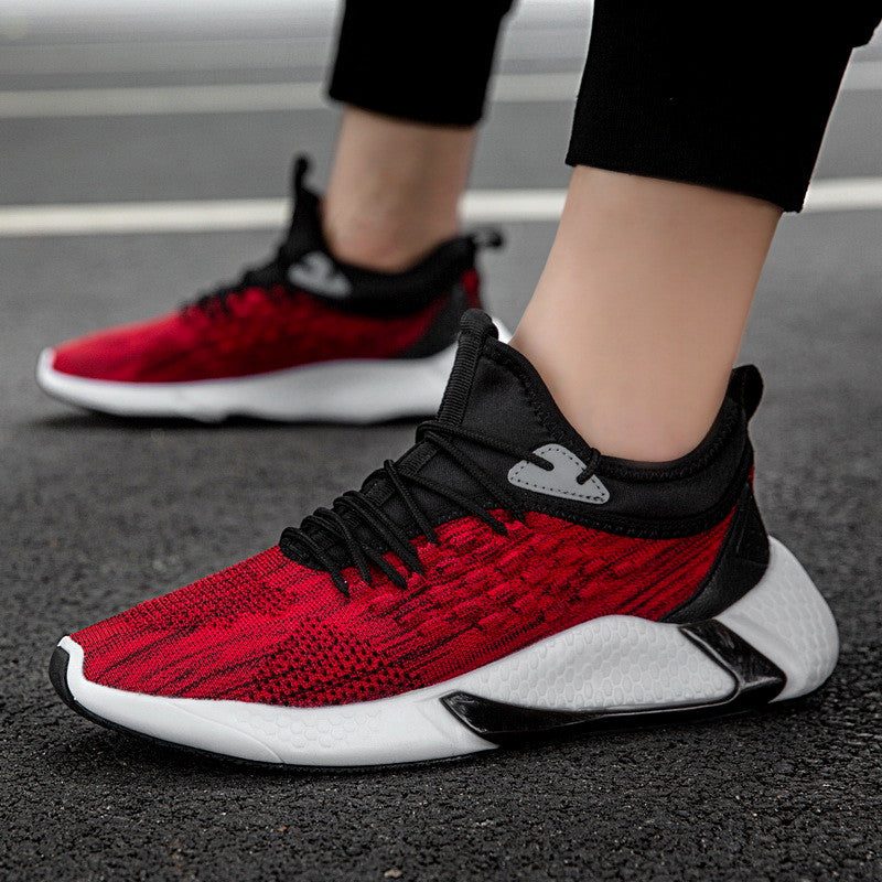 Customized flyknit yeezy sneakers 2024 new low-top lace-up athletic running shoes cross-border trade fashion men's shoes