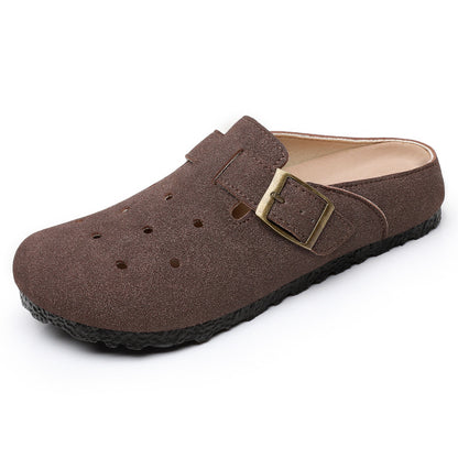 Women's shoesversatilesummernew arrival birkenstock shoescut out fishbone slippersoutwearclassy half slippers breathable sandals