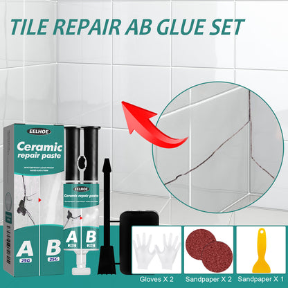 EELHOE tile repair AB glue set, metal tiles fill cracks, plug leaks, repair AB glue adhesive