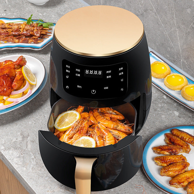 Cross-border air fryer, touchscreen, 6l air fryer, large capacity, multifunctional, fully automatic, home electric fryer for french fries