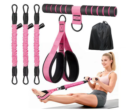 Cross-border new arrival pedal tensioner sit-up auxiliary fitness device for home elastic rope leg beauty shoulder training set