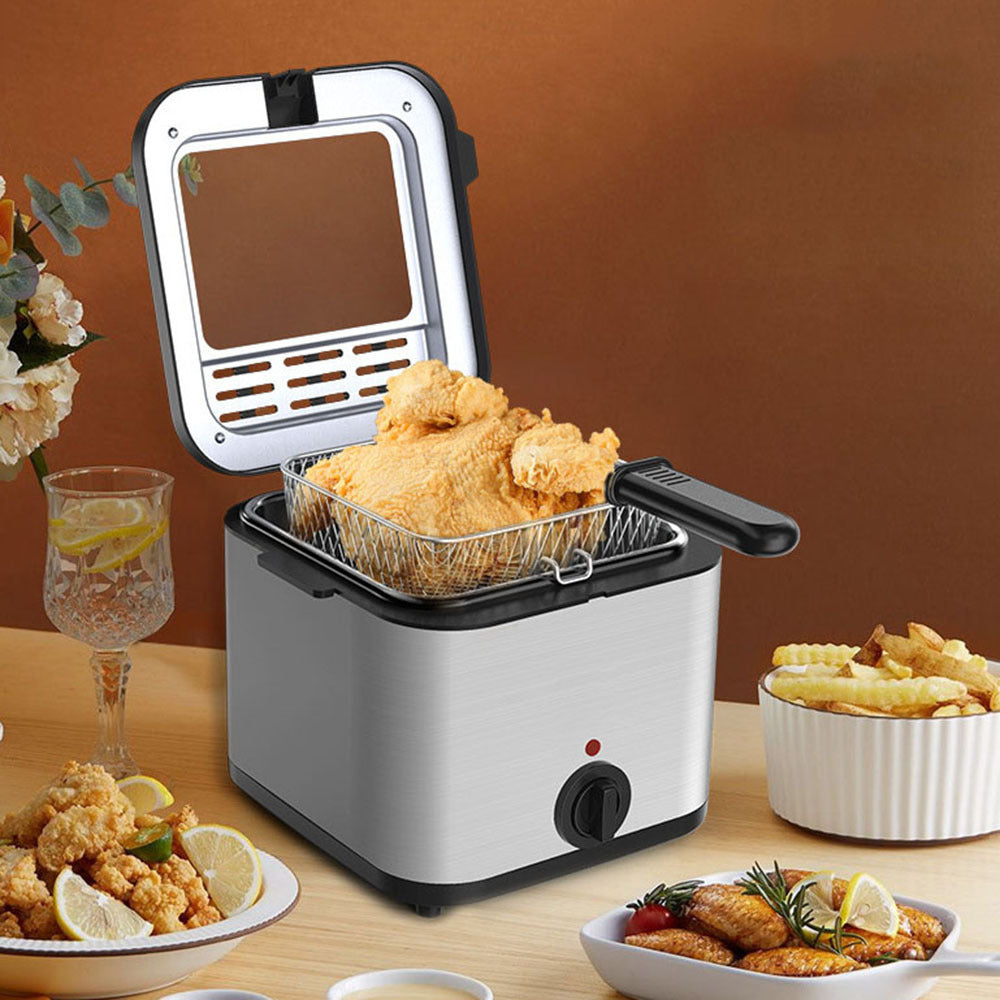 Cross-border for home square fryer electric fryer stainless steel fried european standard chicken steak french fries electromechanical fryer