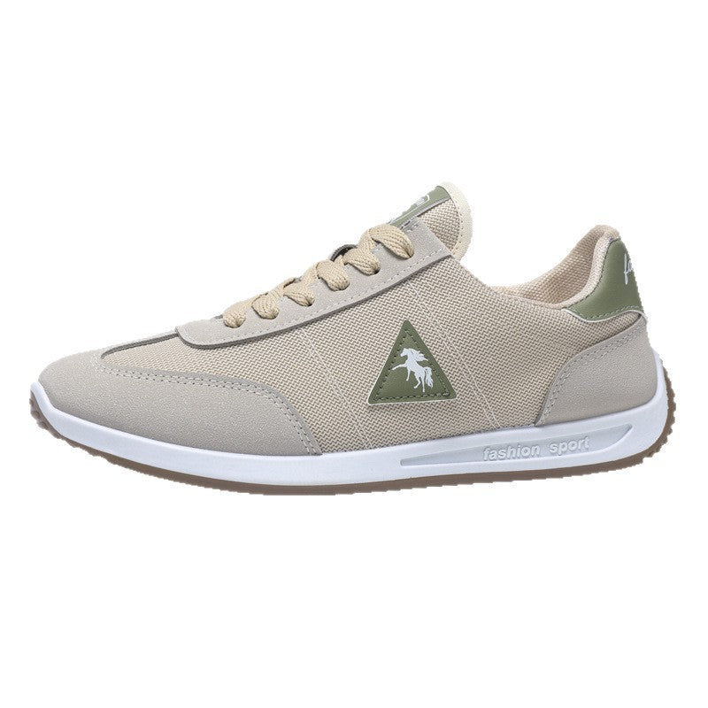 Breathable mesh men's shoes, 2025 new style, soft sole, non-slip, white, casual, sporty, and cross-border e-commerce