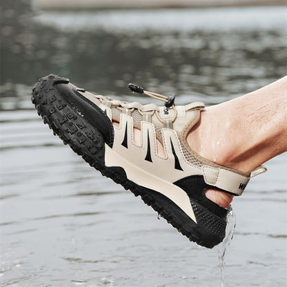 Men's casual sandals 2025 new summer mesh breathable hollow-out clogs trendy slides cross-border wholesale