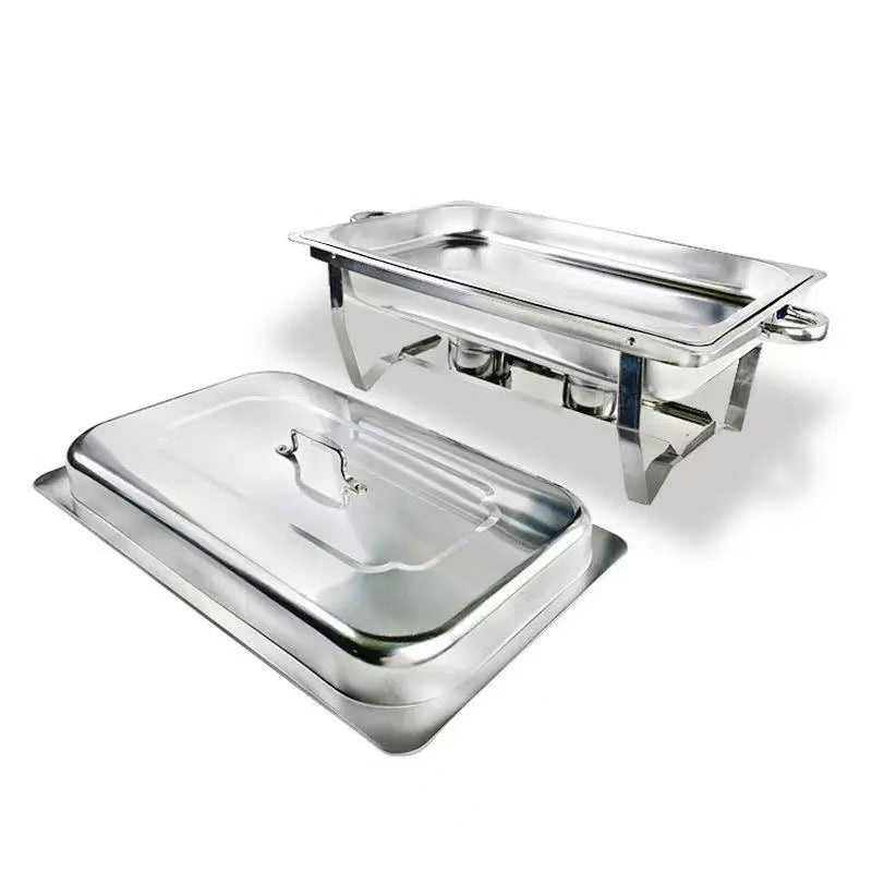 Cross-border stainless steel buffet stove commercial buffet hotel restaurant heating compartment container alcohol heat preservation stove