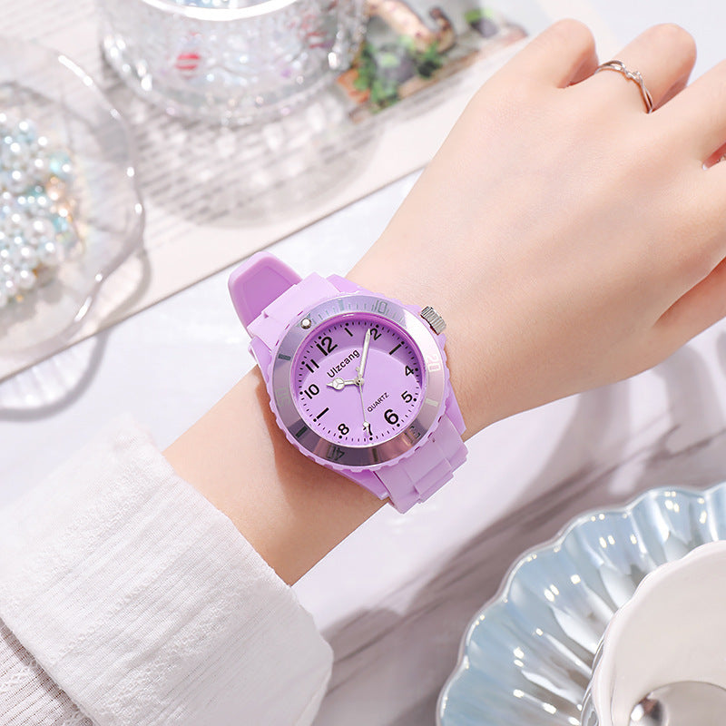 New wish hot-selling fresh sport silicone fashion racing business quartz couple watch wholesale