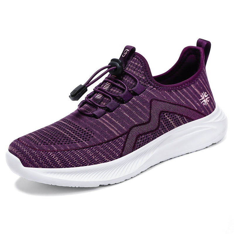 Women's spring soft sole sneakers - lightweight, comfortable, and casual shoes for middle-aged and elderly women - stylish and versatile single shoes