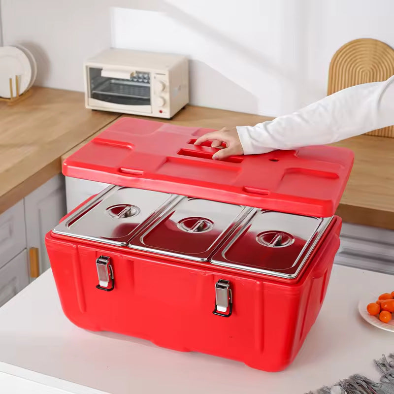 Commercial stainless steel insulated box, large-capacity food delivery box, food insulation and heat preservation freezer