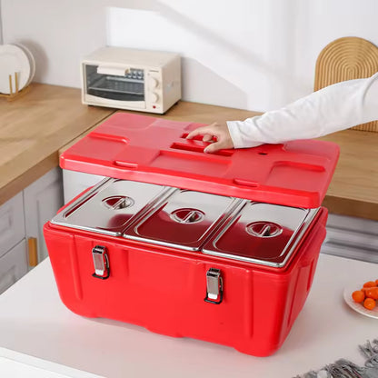 Commercial stainless steel insulated box, large-capacity food delivery box, food insulation and heat preservation freezer
