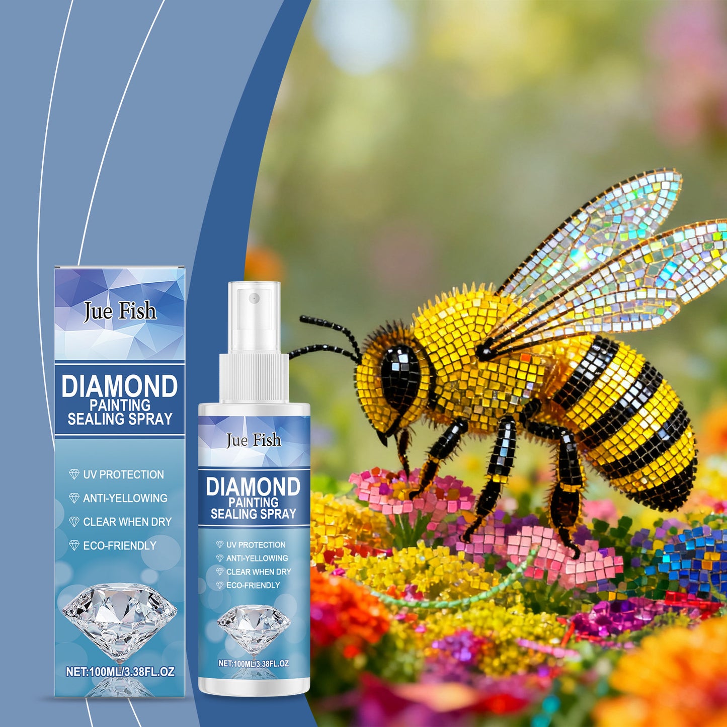 Jue Fish Diamond painting sealing spray, daily use for diamond painting sealing manual cleaning spray